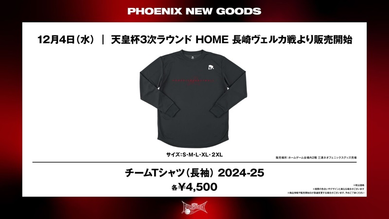 新商品】「チームTシャツ（長袖）2024-25」「リストバンド 2024-25」販売のお知らせ | 三遠ネオフェニックス